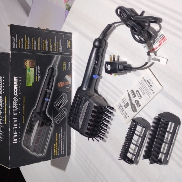 Infinity PRO CONAIR 1875 WATT 3 IN 1 TOURMALINE IONIC STYLER EUC USED 1 TIME! main image 5